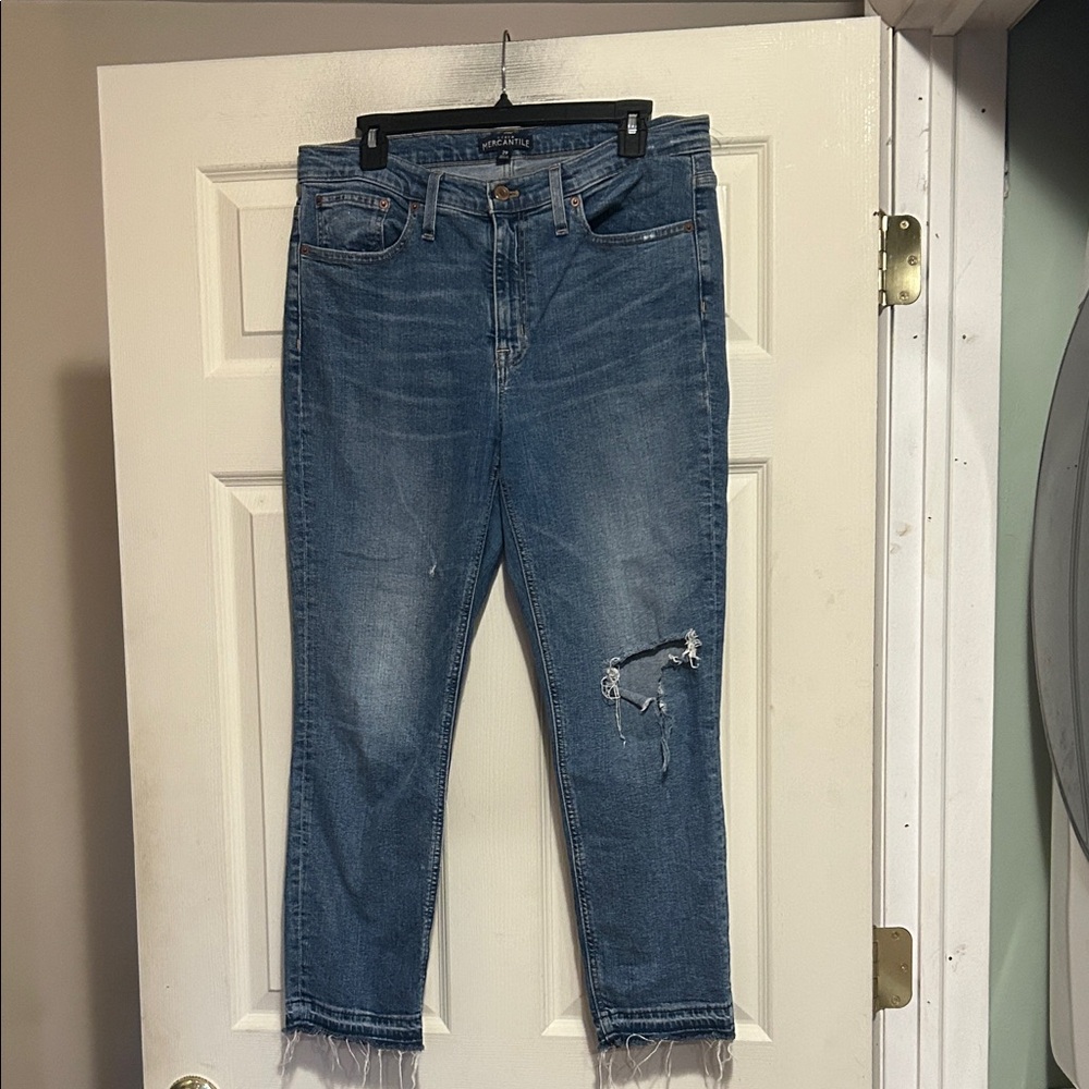 J. Crew Mercantile Distressed Jeans Size 29
